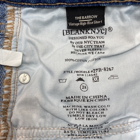 BLANK NYC Women’s The Barrow Vintage High Rise Denim Jean Shorts Size 28W - Picture 7 of 9